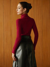 Turtleneck Ribbed Slim Sweater